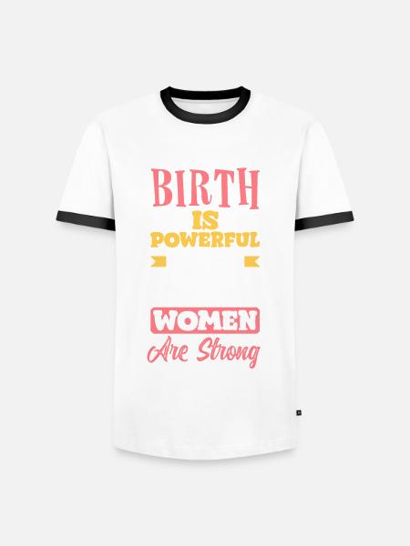 Doula Gift Doula Doulas - Men's Ringer Shirt - white/black