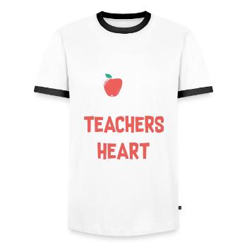 Lustiges Lehrer Lehrerinnen Geschenk - Männer Kontrast-T-Shirt - Weiß/Schwarz - Vorne - AI Model Female 172 light (172cm) & AI Model Male 178 dark (178cm)