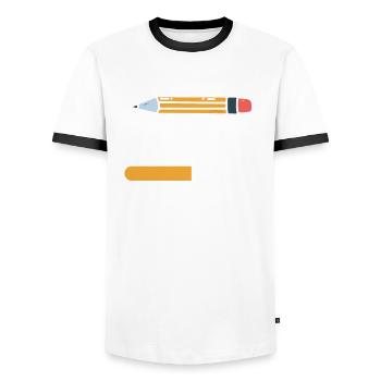 Funny Teacher Teacher Gift - Men's Ringer Shirt - white/black - Front - AI Model Female 172 light (172cm) & AI Model Male 178 dark (178cm)
