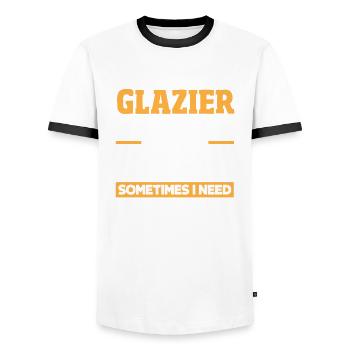 Glaser Geschenk - Männer Kontrast-T-Shirt - Weiß/Schwarz - Vorne - AI Model Female 172 light (172cm) & AI Model Male 178 dark (178cm)