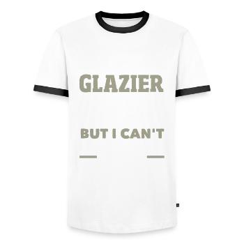 Glaser Geschenk - Männer Kontrast-T-Shirt - Weiß/Schwarz - Vorne - AI Model Female 172 light (172cm) & AI Model Male 178 dark (178cm)
