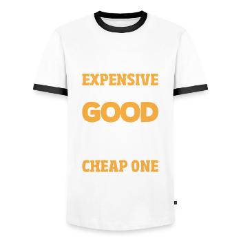 Glaser Geschenk - Männer Kontrast-T-Shirt - Weiß/Schwarz - Vorne - AI Model Female 172 light (172cm) & AI Model Male 178 dark (178cm)