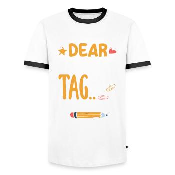 Lustiges Lehrer Lehrerinnen Geschenk - Männer Kontrast-T-Shirt - Weiß/Schwarz - Vorne - AI Model Female 172 light (172cm) & AI Model Male 178 dark (178cm)