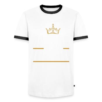 Funny Teacher Teacher Gift - Men's Ringer Shirt - white/black - Front - AI Model Female 172 light (172cm) & AI Model Male 178 dark (178cm)