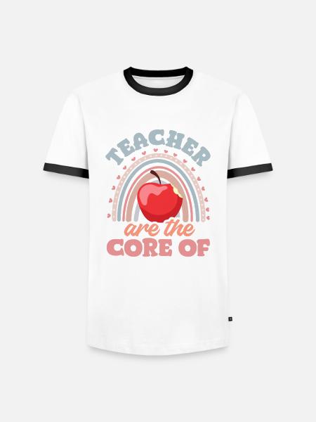 Funny Teacher Teacher Gift - Men's Ringer Shirt - white/black