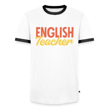 Lustiges Lehrer Lehrerinnen Geschenk - Männer Kontrast-T-Shirt - Weiß/Schwarz - Vorne - AI Model Female 172 light (172cm) & AI Model Male 178 dark (178cm)