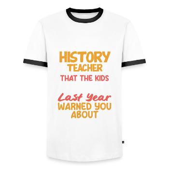 Lustiges Lehrer Lehrerinnen Geschenk - Männer Kontrast-T-Shirt - Weiß/Schwarz - Vorne - AI Model Female 172 light (172cm) & AI Model Male 178 dark (178cm)