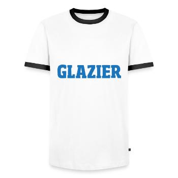 Glaser Geschenk - Männer Kontrast-T-Shirt - Weiß/Schwarz - Vorne - AI Model Female 172 light (172cm) & AI Model Male 178 dark (178cm)
