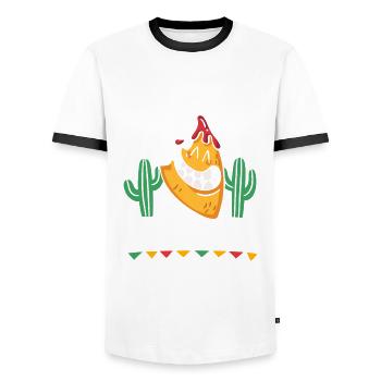 Glaser Geschenk - Männer Kontrast-T-Shirt - Weiß/Schwarz - Vorne - AI Model Female 172 light (172cm) & AI Model Male 178 dark (178cm)