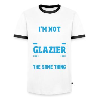 Glaser Geschenk - Männer Kontrast-T-Shirt - Weiß/Schwarz - Vorne - AI Model Female 172 light (172cm) & AI Model Male 178 dark (178cm)