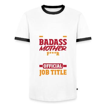 Glaser Geschenk - Männer Kontrast-T-Shirt - Weiß/Schwarz - Vorne - AI Model Female 172 light (172cm) & AI Model Male 178 dark (178cm)