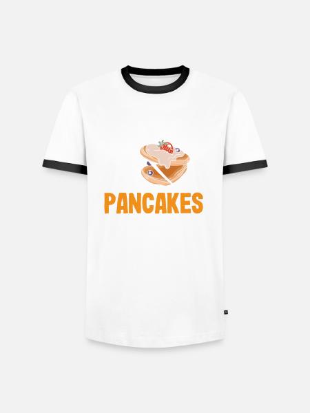 Funny Pancake Lover Gift - Men's Ringer Shirt - white/black