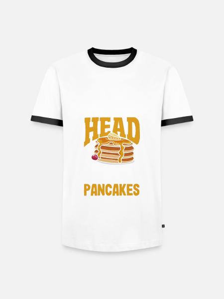 Funny Pancake Lover Gift - Men's Ringer Shirt - white/black