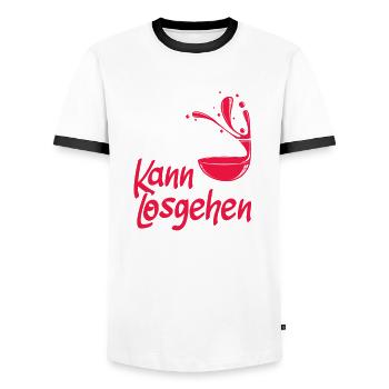 Mallorca Party Crew Mallorca Urlaub - Männer Kontrast-T-Shirt - Weiß/Schwarz - Vorne - AI Model Female 172 light (172cm) & AI Model Male 178 dark (178cm)