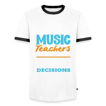 Funny Teacher Teacher Gift - Men's Ringer Shirt - white/black - Front - AI Model Female 172 light (172cm) & AI Model Male 178 dark (178cm)