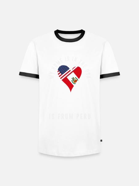 Peru Peruvian Gift - Men's Ringer Shirt - white/black