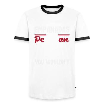 Peru Peruvian Gift - Men's Ringer Shirt - white/black - Front - AI Model Female 172 light (172cm) & AI Model Male 178 dark (178cm)