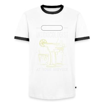 Lustiger Barkeeper Spruch Barkeeper Geschenk - Männer Kontrast-T-Shirt - Weiß/Schwarz - Vorne - AI Model Female 172 light (172cm) & AI Model Male 178 dark (178cm)