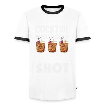 Funny Bartender Saying Bartender Gift - Men's Ringer Shirt - white/black - Front - AI Model Female 172 light (172cm) & AI Model Male 178 dark (178cm)