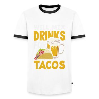 Lustiger Barkeeper Spruch Barkeeper Geschenk - Männer Kontrast-T-Shirt - Weiß/Schwarz - Vorne - AI Model Female 172 light (172cm) & AI Model Male 178 dark (178cm)