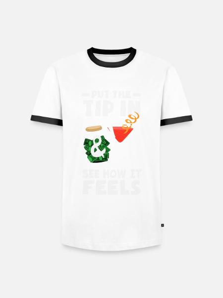Funny Bartender Saying Bartender Gift - Men's Ringer Shirt - white/black