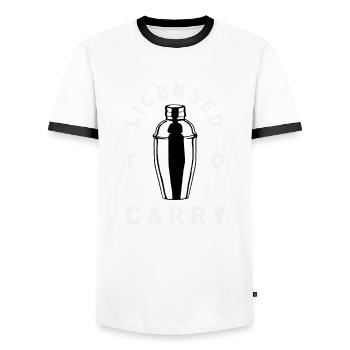 Lustiger Barkeeper Spruch Barkeeper Geschenk - Männer Kontrast-T-Shirt - Weiß/Schwarz - Vorne - AI Model Female 172 light (172cm) & AI Model Male 178 dark (178cm)