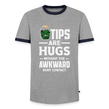 Lustiger Barkeeper Spruch Barkeeper Geschenk - Männer Kontrast-T-Shirt - Grau/Navy  - Vorne - AI Model Female 172 light (172cm) & AI Model Male 178 light (178cm)