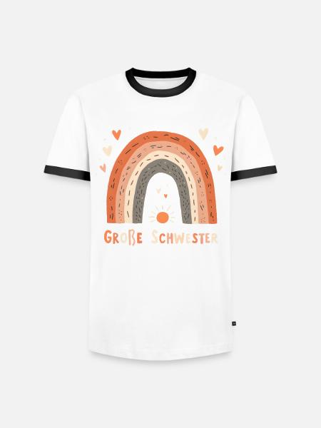 Big Sister Rainbow Boho - Men's Ringer Shirt - white/black
