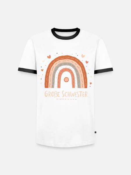 Big Sister Rainbow Boho - Men's Ringer Shirt - white/black