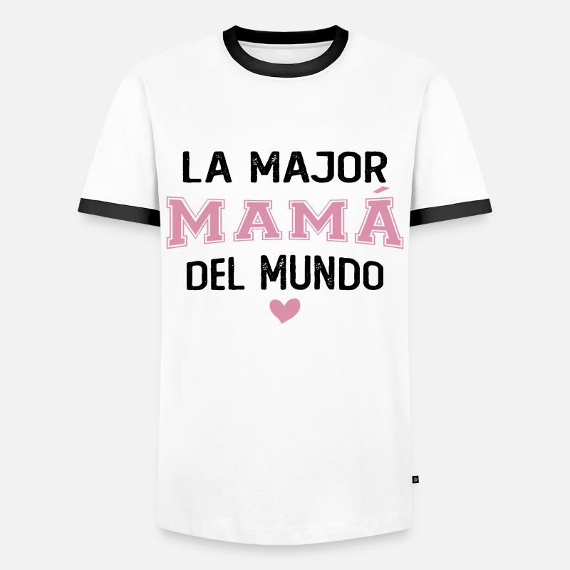 Die beste Mutter der Welt - Männer Kontrast-T-Shirt - Weiß/Schwarz