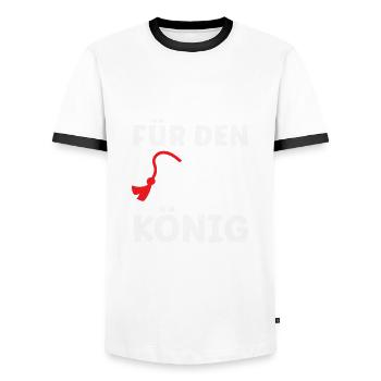 Make room for the king, the high school graduates - Men's Ringer Shirt - white/black - Front - AI Model Female 172 light (172cm) & AI Model Male 178 dark (178cm)