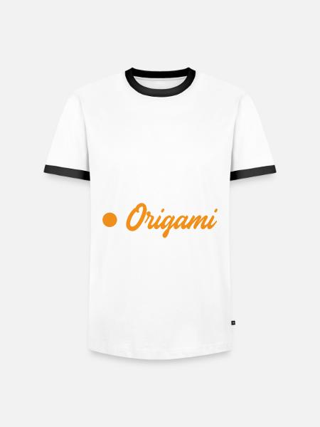 It's complicated origami - Men's Ringer Shirt - white/black