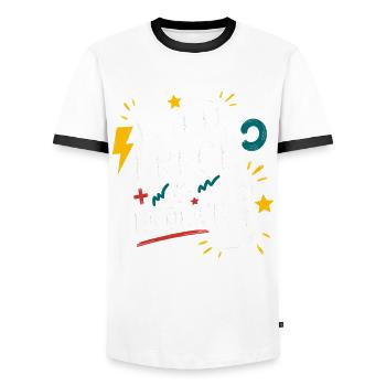 Wild, Cheeky & Finally 3 Years 3rd Birthday - Men's Ringer Shirt - white/black - Front - AI Model Female 172 light (172cm) & AI Model Male 178 dark (178cm)