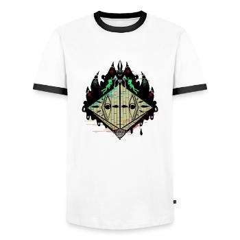 Da Vinci Code - T-shirt contrasté Homme - blanc/noir - Devant - AI Model Female 172 light (172cm) & AI Model Male 178 dark (178cm)