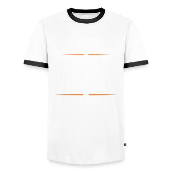 chaudronnier l'homme mythe mégende soudeur - T-shirt contrasté Homme - blanc/noir - Devant - AI Model Female 172 light (172cm) & AI Model Male 178 dark (178cm)