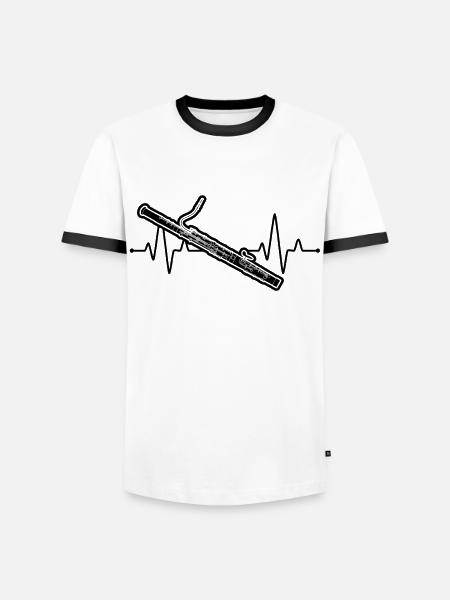 Fagott Fagottspieler Fagottist - Männer Kontrast-T-Shirt - Weiß/Schwarz