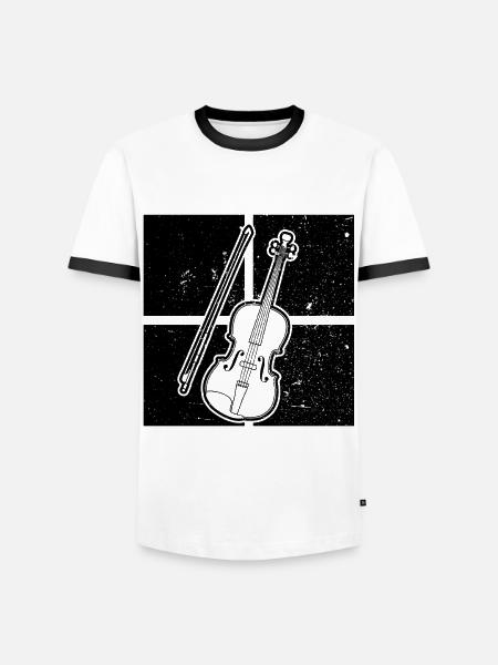 Violin Violinist Violinist - Men's Ringer Shirt - white/black