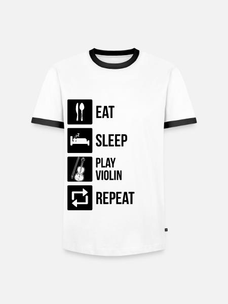 Violin Violinist Violinist - Men's Ringer Shirt - white/black