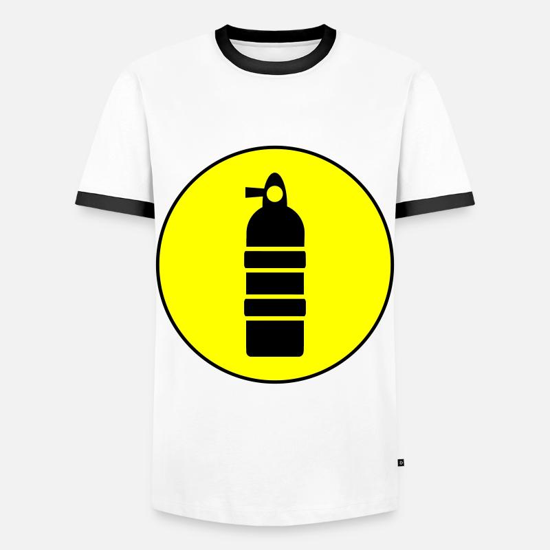 Oxygen Diving Circle - Men's Ringer Shirt - white/black
