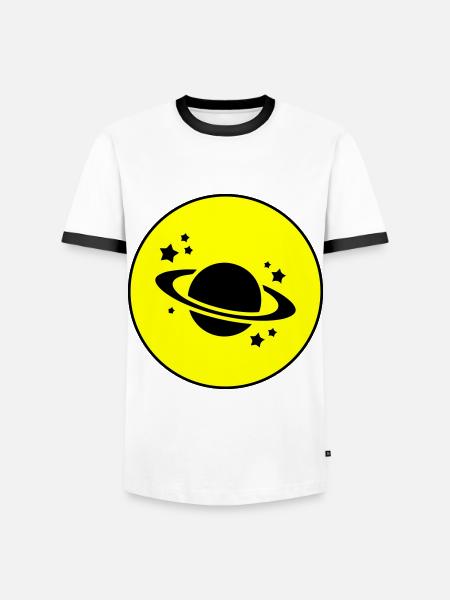 Saturn Icon icon - Men's Ringer Shirt - white/black