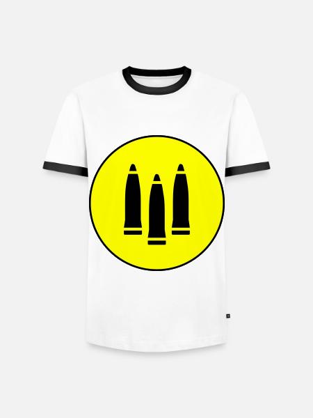 Patrone Icon symbol - Männer Kontrast-T-Shirt - Weiß/Schwarz