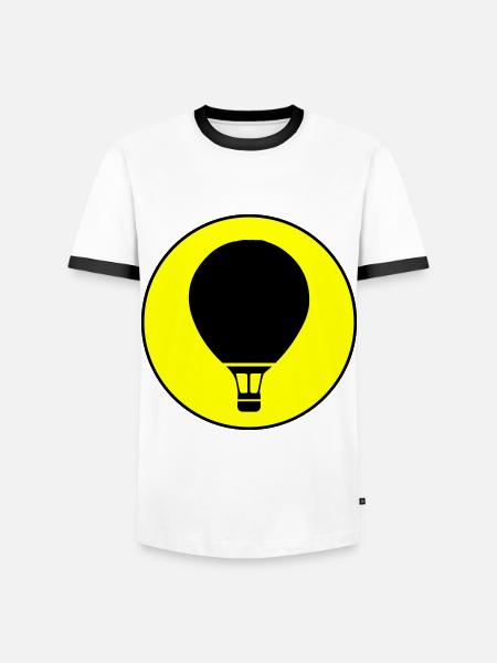 Heißluftballon icon - Männer Kontrast-T-Shirt - Weiß/Schwarz