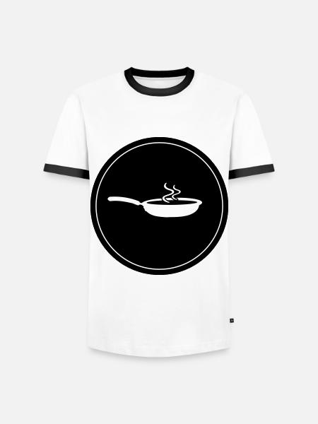 Pan cook - Men's Ringer Shirt - white/black
