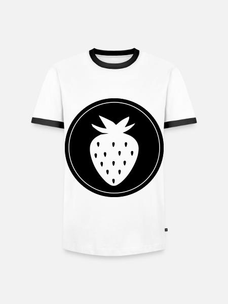 Fruit Strawberry - Men's Ringer Shirt - white/black