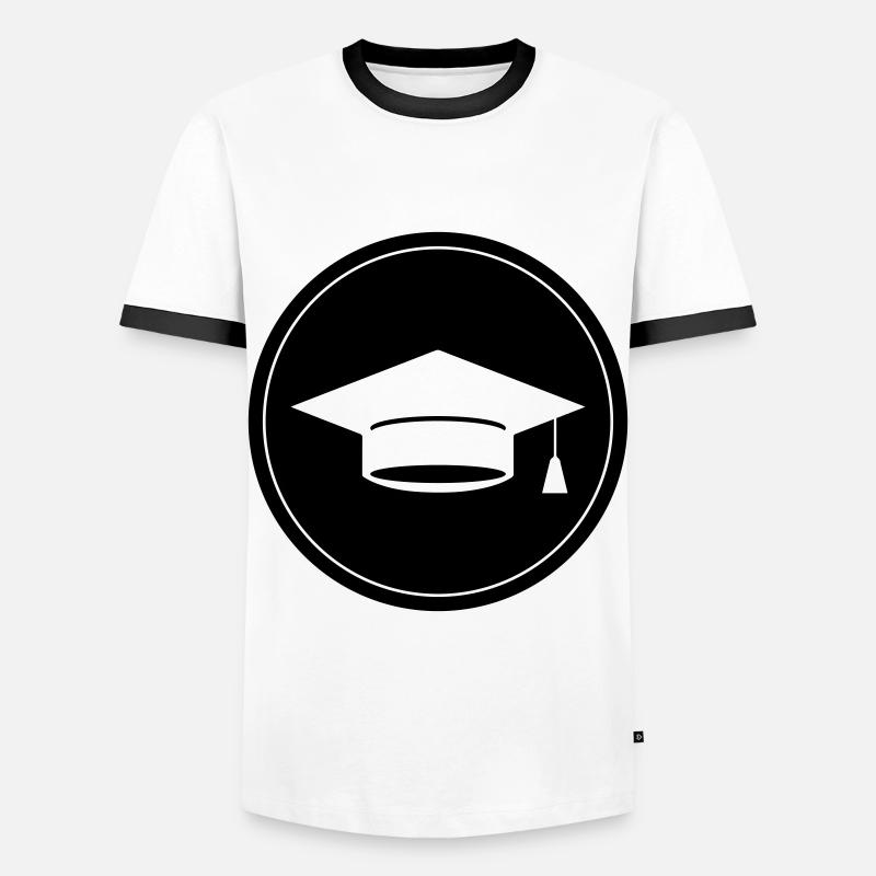 Student Graduation - Men's Ringer Shirt - white/black