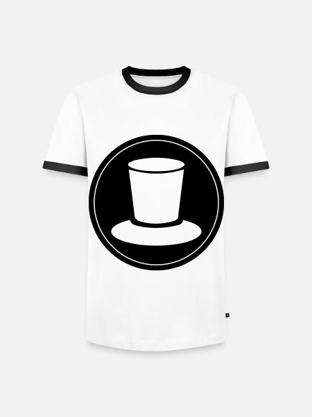 Cylinder Groom Circle - Men's Ringer Shirt - white/black