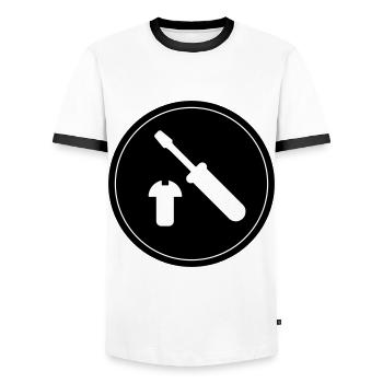 Screwdriver Symbol - Men's Ringer Shirt - white/black - Front - AI Model Female 172 light (172cm) & AI Model Male 178 dark (178cm)