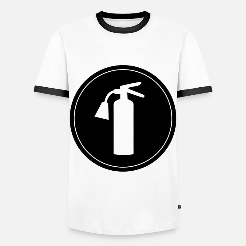 Fire extinguisher icon - Men's Ringer Shirt - white/black