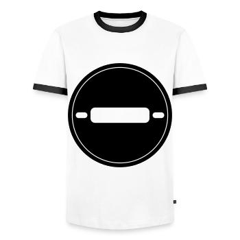 Kitchen roll baking rolling pin - Men's Ringer Shirt - white/black - Front - AI Model Female 172 light (172cm) & AI Model Male 178 dark (178cm)