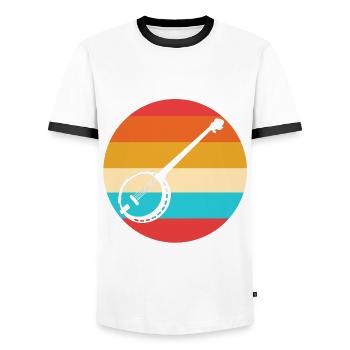 Banjo - T-shirt contrasté Homme - blanc/noir - Devant - AI Model Female 172 light (172cm) & AI Model Male 178 dark (178cm)
